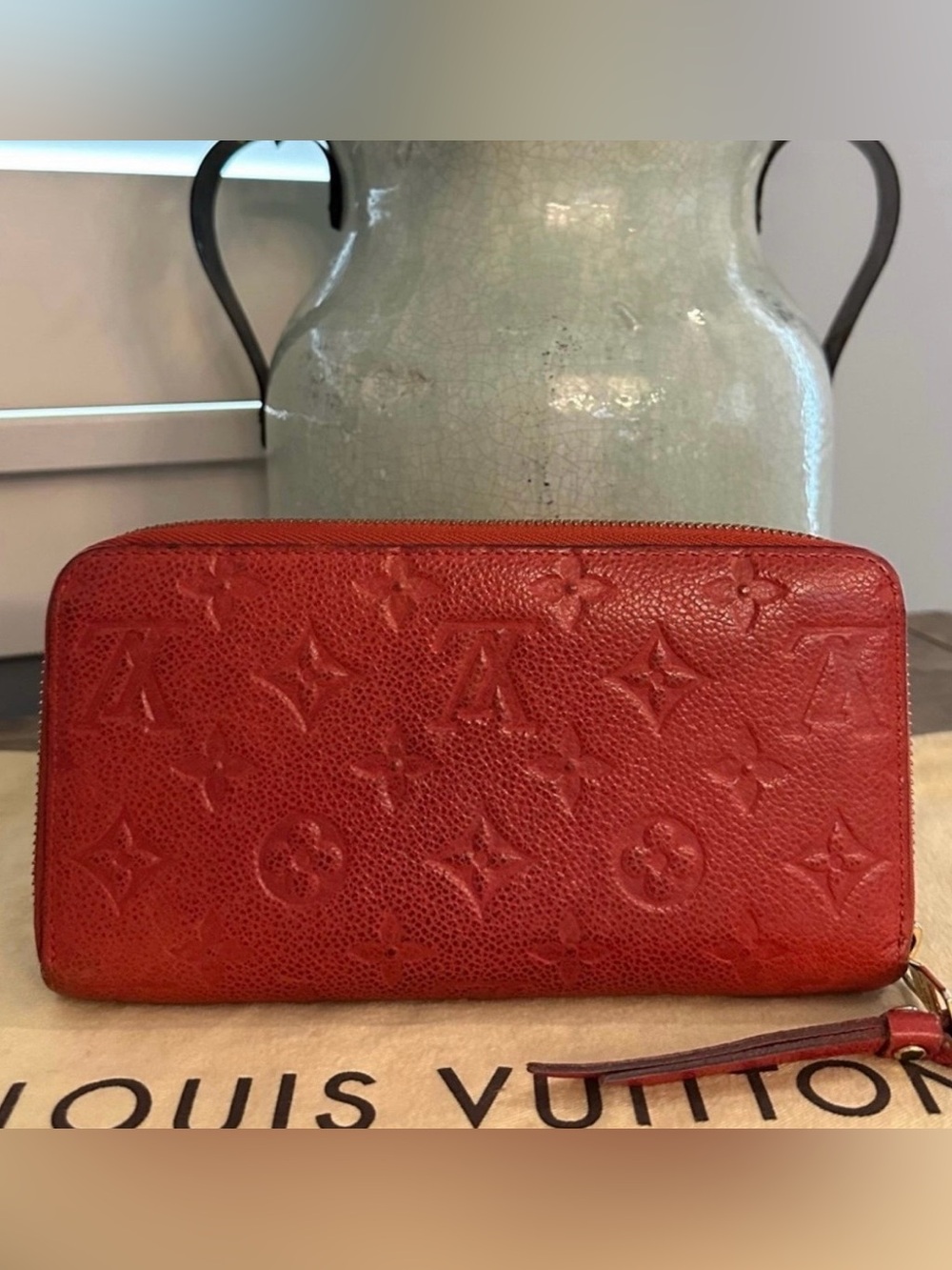 Louis Vuitton Empriente Monogram Red Zippy Long Wallet - Picture 2 of 11